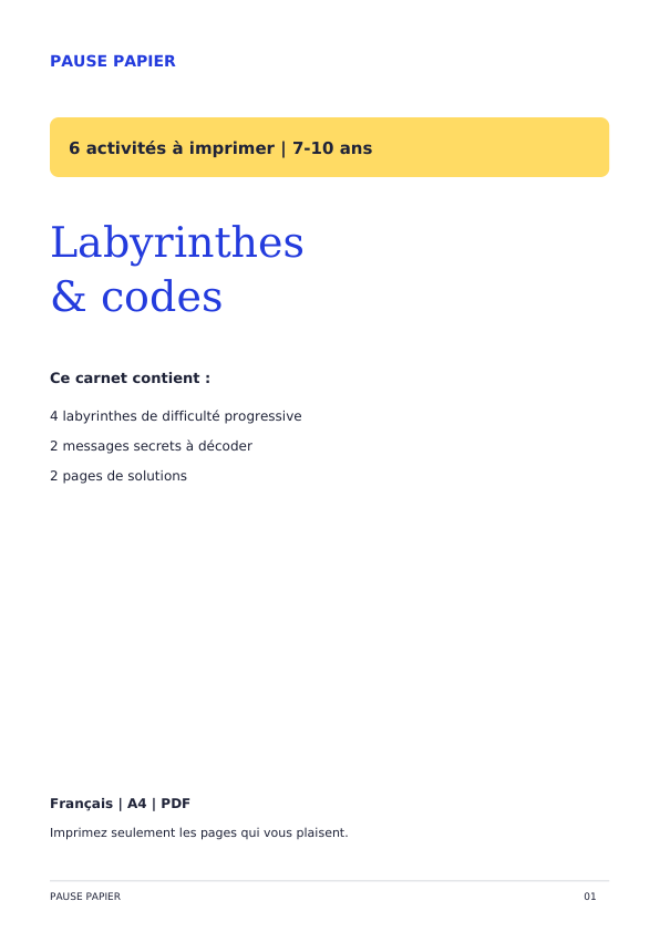 Labyrinthes & codes